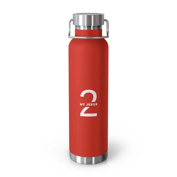 Copper Vacuum Insulated Bottle, 22oz My Jesus 2 Logo TM - Image 3