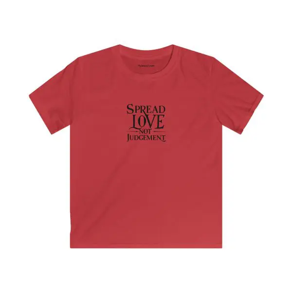 Kids Softstyle Tee Spread Love Not Judgement TM - Image 9