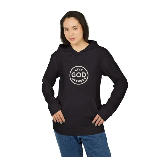 Unisex adidas Fleece Hoodie LIVE GOD LIVE GOOD TM - Image 2