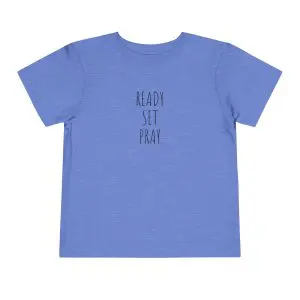 READY SET PRAY Toddler Short Sleeve Tee Black Letters TM