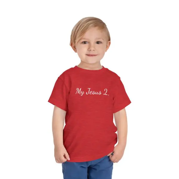 My Jesus 2 Toddler Short Sleeve Tee White Letters TM - Image 31