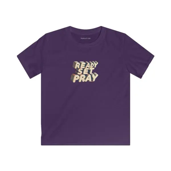 Kids Softstyle Tee READY SET PRAY TM - Image 15