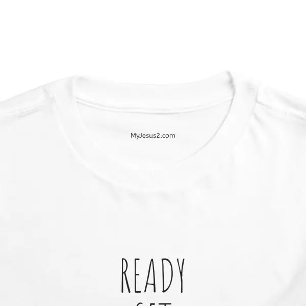 READY SET PRAY Toddler Short Sleeve Tee Black Letters TM - Image 6