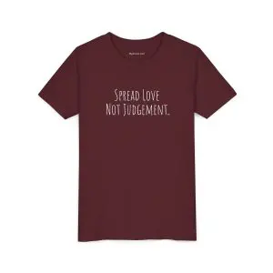 Spread Love Not Judgement Youth Short Sleeve Tee TM