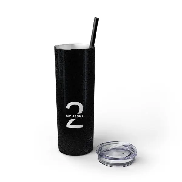 Cup Skinny Tumbler with Straw, 20oz My Jesus 2 TM - Image 8