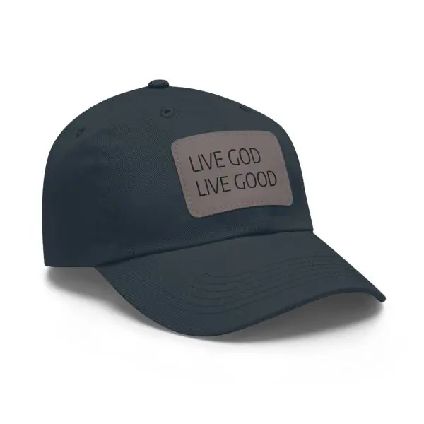 A Hat with Leather Patch (Rectangle) LIVE GOD LIVE GOOD TM - Image 46