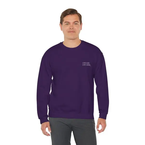 Unisex Heavy Blend Crewneck Sweatshirt LIVE GOD LIVE GOOD TM - Image 18