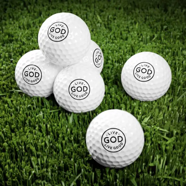 Golf Balls, 6pcs LIVE GOD LIVE GOOD TM - Image 4