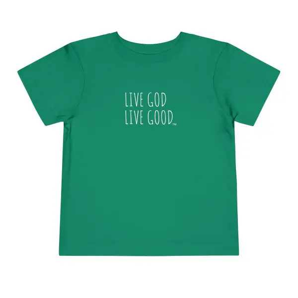 LIVE GOD LIVE GOOD Toddler Short Sleeve Tee White Letters TM - Image 9