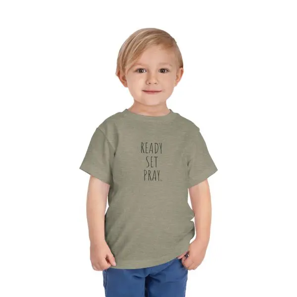 READY SET PRAY Toddler Short Sleeve Tee Black Letters TM - Image 20