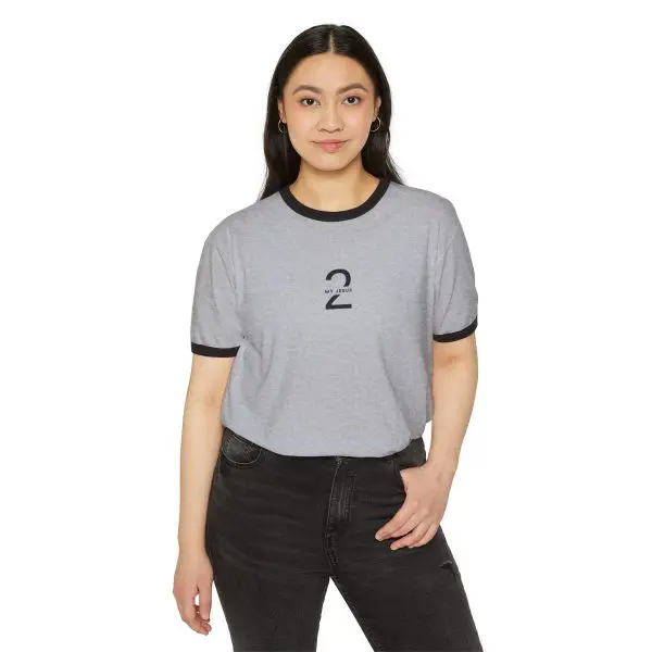 My Jesus 2 Logo Unisex Cotton Ringer T-Shirt TM - Image 2