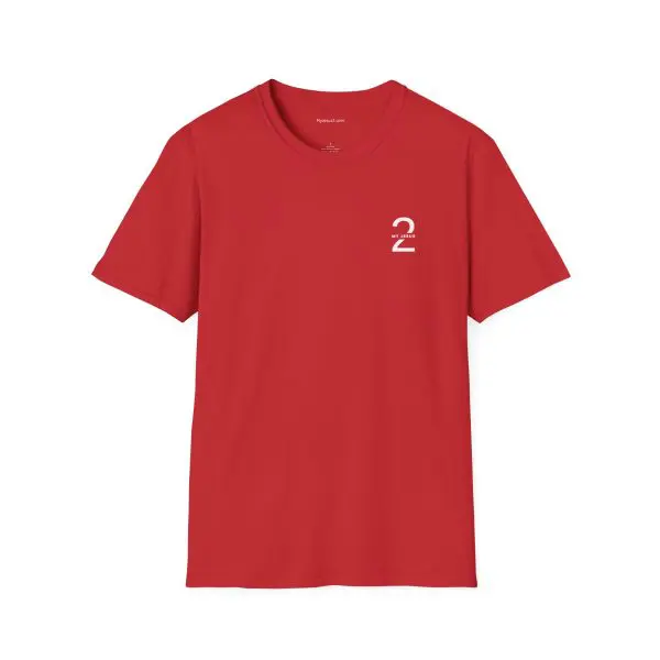 My Jesus 2 Logo Unisex Softstyle T-Shirt White Letters TM - Image 19