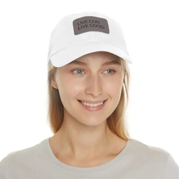 A Hat with Leather Patch (Rectangle) LIVE GOD LIVE GOOD TM - Image 52