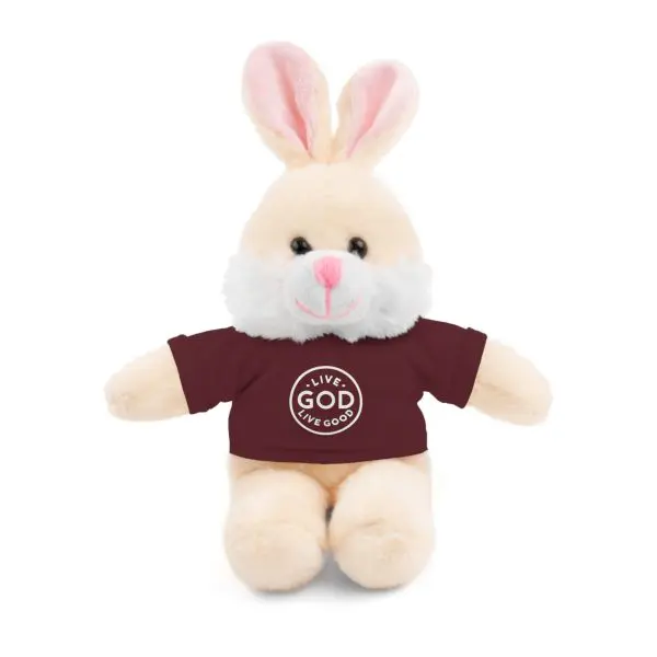 A Stuffed Animal with Tee LIVE GOD LIVE GOOD TM