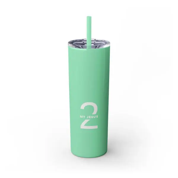 Cup Skinny Tumbler with Straw, 20oz My Jesus 2 TM - Image 25