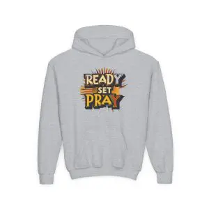 Heavy Blend Kids Hooded Sweatshirt READY SET PRAY TM