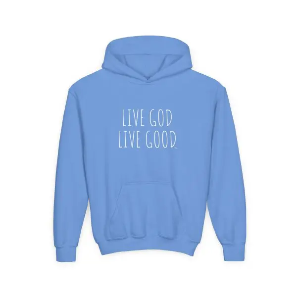 Heavy Blend Kids Hooded Sweatshirt LIVE GOD LIVE GOOD TM - Image 5
