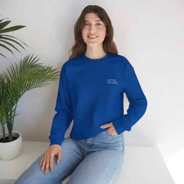Unisex Heavy Blend Crewneck Sweatshirt LIVE GOD LIVE GOOD TM - Image 22