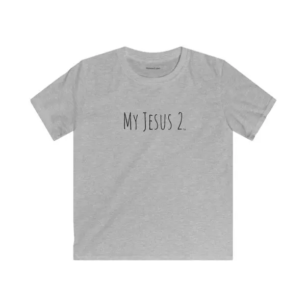 My Jesus 2 Kids Softstyle Tee Black Letters TM - Image 6
