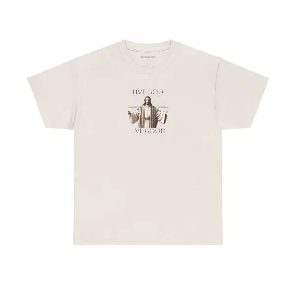 LIVE GOD LIVE GOOD Unisex Heavy Cotton Tee TM - Image 7