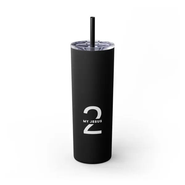 Cup Skinny Tumbler with Straw, 20oz My Jesus 2 TM - Image 10