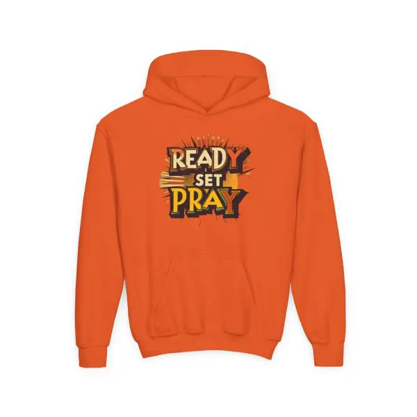 Heavy Blend Kids Hooded Sweatshirt READY SET PRAY TM - Image 7