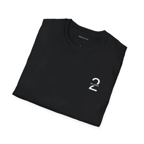My Jesus 2 Logo Unisex Softstyle T-Shirt White Letters TM - Image 2
