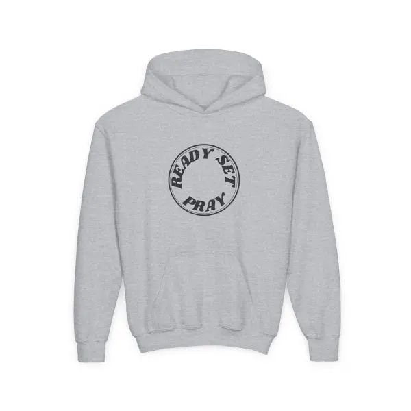 Heavy Blend Kids Hooded Sweatshirt READY SET PRAY TM - Image 5