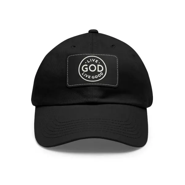 A Hat with Leather Patch (Rectangle) LIVE GOD LIVE GOOD TM - Image 5