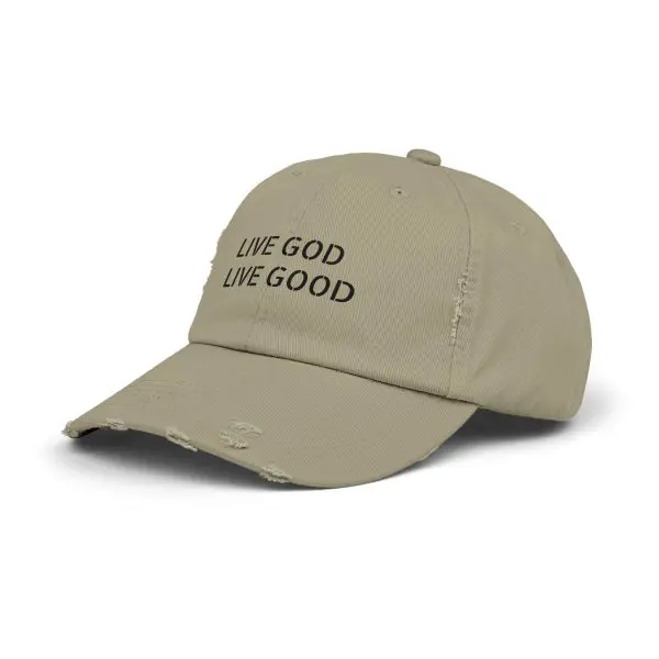 A Hat Distressed LIVE GOD LIVE GOOD TM - Image 2