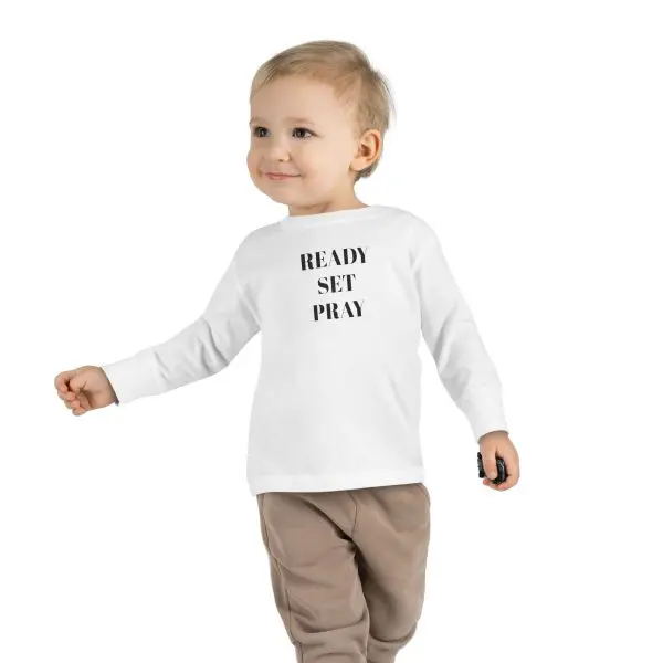 READY SET PRAY Toddler Long Sleeve Tee TM - Image 5