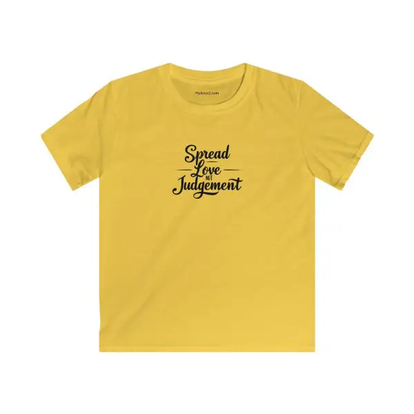 Kids Softstyle Tee Spread Love Not Judgement TM - Image 4