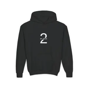Heavy Blend Kids Hooded Sweatshirt My Jesus 2 Logo TM