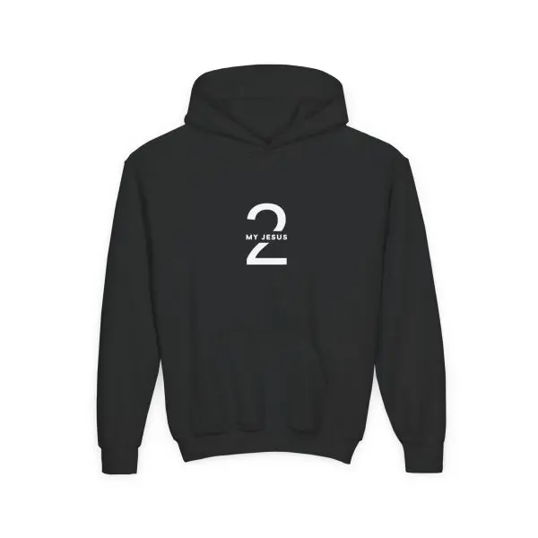 Heavy Blend Kids Hooded Sweatshirt My Jesus 2 Logo TM
