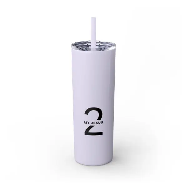 Cup Skinny Tumbler with Straw, 20oz My Jesus 2 TM - Image 31