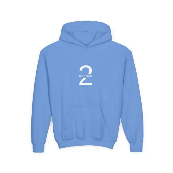 Heavy Blend Kids Hooded Sweatshirt My Jesus 2 Logo TM - Image 6