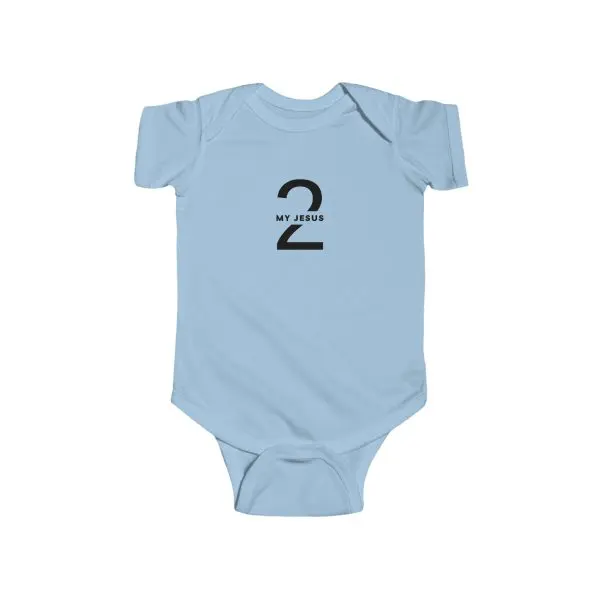 Infant Fine Jersey Bodysuit My Jesus 2 Logo TM - Image 7