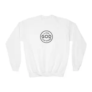 Heavy Kids Crewneck Sweatshirt LIVE GOD LIVE GOOD TM