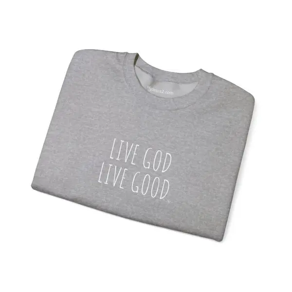 Unisex Heavy Blend Crewneck Sweatshirt LIVE GOD LIVE GOOD TM - Image 33