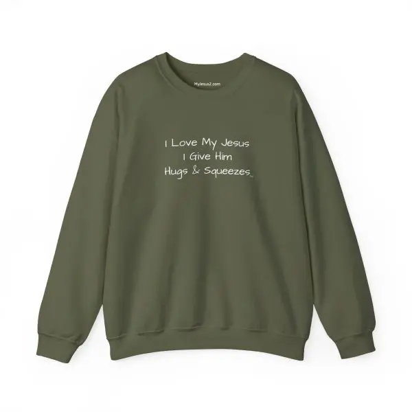Unisex Heavy Blend Crewneck Sweatshirt I Love My Jesus I Give Him Hugs & Squeezes TM - Image 7
