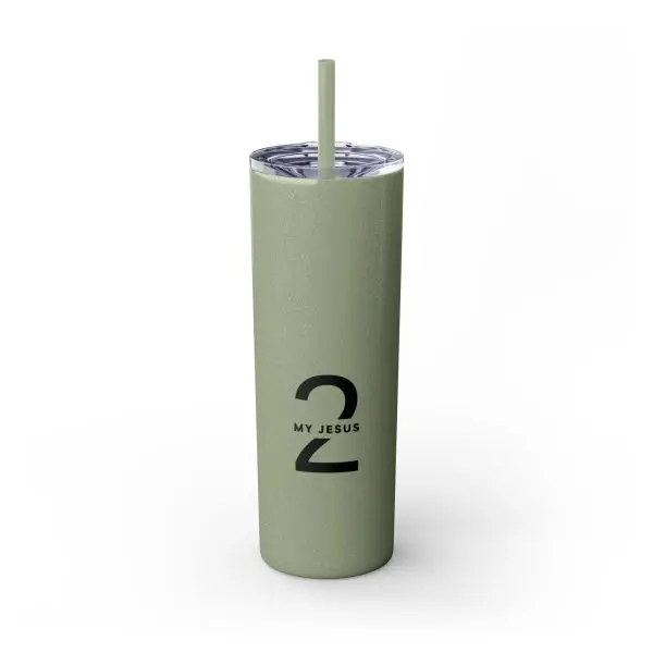 Cup Skinny Tumbler with Straw, 20oz My Jesus 2 TM - Image 19
