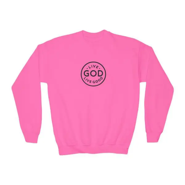 Heavy Kids Crewneck Sweatshirt LIVE GOD LIVE GOOD TM - Image 5