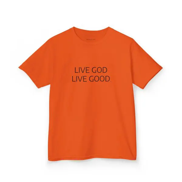 LIVE GOD LIVE GOOD Kids Heavy Cotton Tee Black Letters TM - Image 7