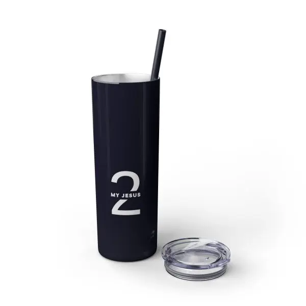 Cup Skinny Tumbler with Straw, 20oz My Jesus 2 TM - Image 35