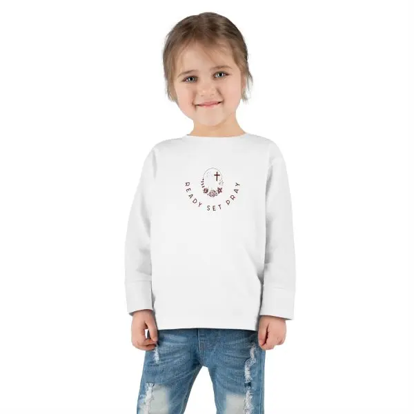 READY SET PRAY Toddler Long Sleeve Tee TM - Image 2