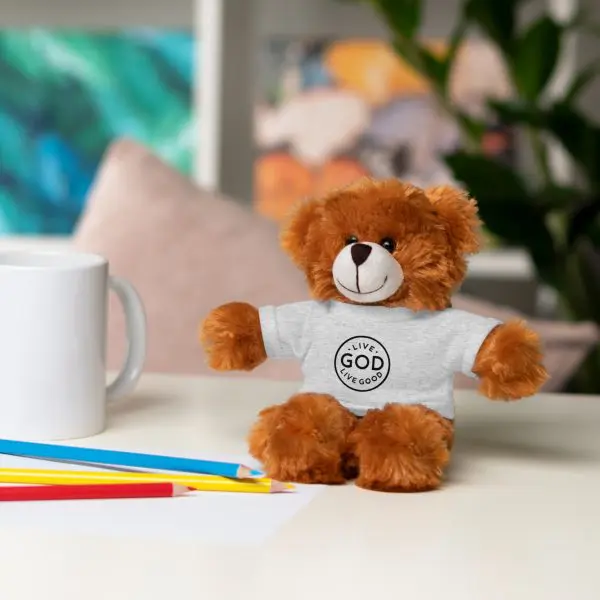 A Stuffed Animal with Tee LIVE GOD LIVE GOOD TM - Image 4