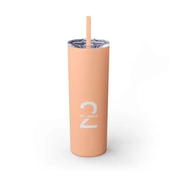 Cup Skinny Tumbler with Straw, 20oz My Jesus 2 TM - Image 13
