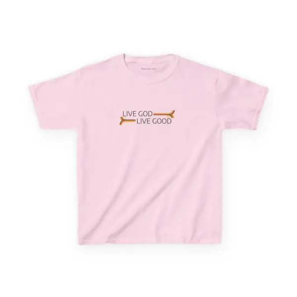Kids Heavy Cotton Tee LIVE GOD LIVE GOOD TM - Image 5