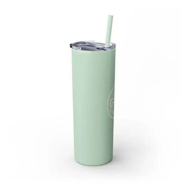 Cup Skinny Tumbler with Straw, 20oz LIVE GOD LIVE GOOD TM - Image 30