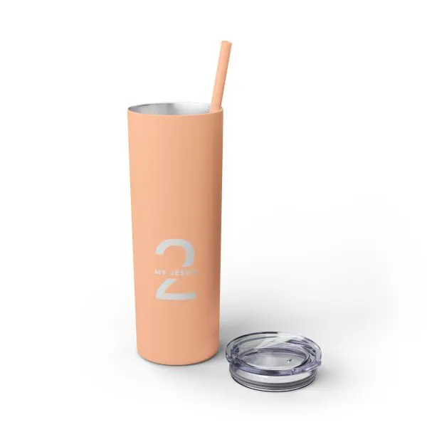 Cup Skinny Tumbler with Straw, 20oz My Jesus 2 TM - Image 14